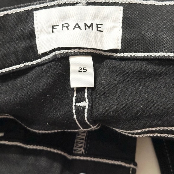 Frame Denim, Le Skinny de Jeanne Crop, Noir, Black Denim Jeans, NWOT - 25 - Picture 6 of 16